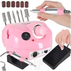 LIVEFY Nail File električni brusilnik za nohte 65W + 6 nastavkov, bel