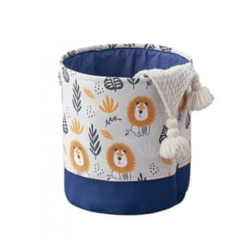 LIVEFY koš za igrače / perilo Lion 40x35cm, moder
