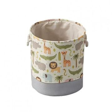 LIVEFY koš za igrače / perilo Safari 40x35cm, siv