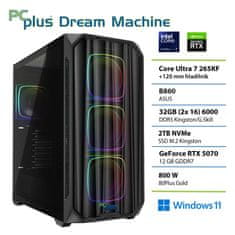 PCplus Dream Machine Ultra 7 265KF 32GB 2TB SSD RTX 5070 12GB Windows 11 Home gaming namizni računalnik