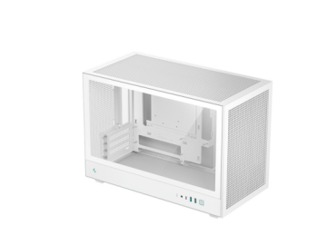 DEEPCOOL CH260 računalniško ohišje, Micro-ATX, kajeno steklo, belo