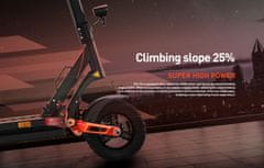 JOYOR Električni skuter T6 600 W, baterija 48 V 18 Ah, največji doseg 70 km, 10-palčne pnevmatike, hidravlično vzmetenje, nastavljiva hitrost, zložljiva zasnova