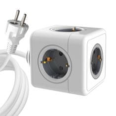 MicroConnect Razdelilnik PowerCube, 5 vtičnic 1,5m kabel, bel / ni več dobavljiv
