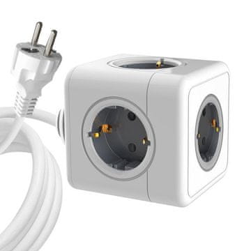 MicroConnect Razdelilnik PowerCube, 5 vtičnic 1,5m kabel, bel / ni več dobavljiv