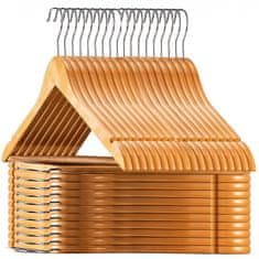 Severno Eleganten Set 30 Vrtljivih Lesnih Obešalnikov WOODY za Omare