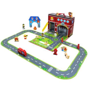 GASILSKA POSTAJA | Lesena igrača gasilska postaja | Lesena igrača GASILCI | Igrača za malčke gasilci