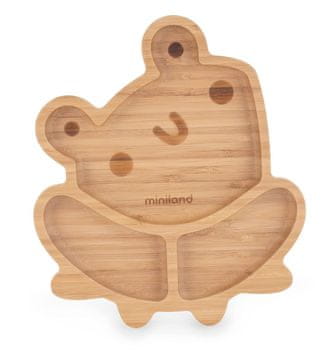 Miniland Baby ECO-prijazna postavitev za jedo metodo BLW iz lesa, Žabica