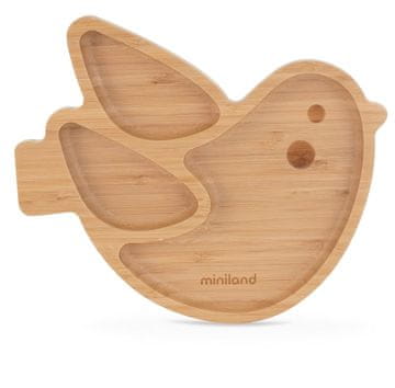 Miniland Baby ECO-prijazna jedilna postavitev z metodo BLW iz lesa, Ptica