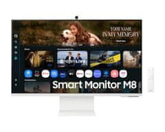 Samsung Smart Monitor M8 M80F monitor, 81,28cm (32), VA, 4K, Wi-Fi, kamera (LS32FM801UUXDU)