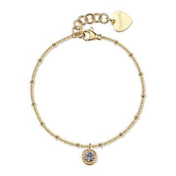 S'Agapõ Nežna pozlačena zapestnica s kristalom Aurora SAR63