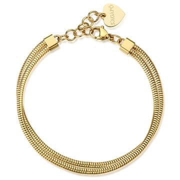 S'Agapõ Dvojna pozlačena zapestnica Hadek Chunky SHK119