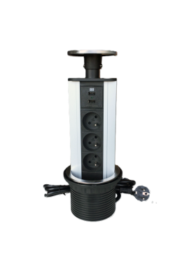 IN Izvlečna letev IN 553001, 3 vtičnice + 2 USB