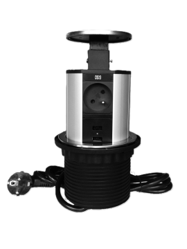 IN Izvlečna letev IN 553003 2-stranska, 3 vtičnice + 2 USB