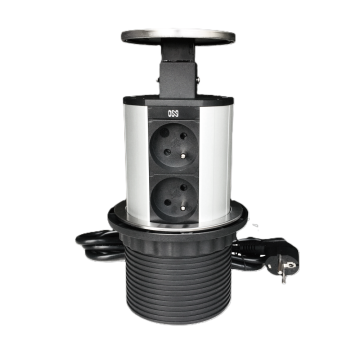 IN Izvlečna letev IN 553004, 2-stranska, 4 vtičnice