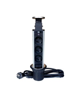 IN Izvlečna letev IN 553007, 3 vtičnice, 60 mm