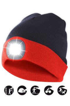 Velamp kapa CAP15 z LED lučko rdeče-črna