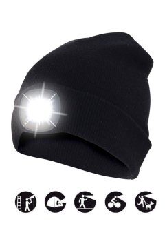 Velamp kapa CAP03PILE z LED lučko, črna, izol