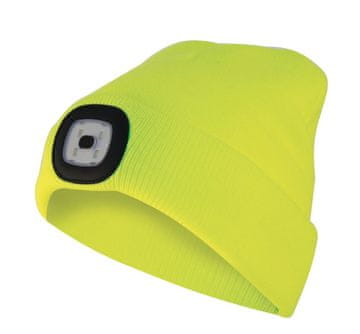 Velamp VELAMP kapa CAP07L z LED lučjo, limetino rumena, z odsevnikom