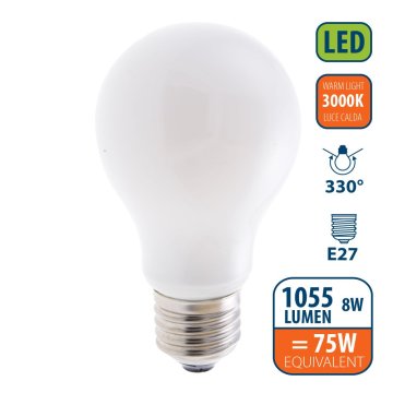 Velamp VELAMP OPAL FILAMENT žarnica 8W, E27, 3000K