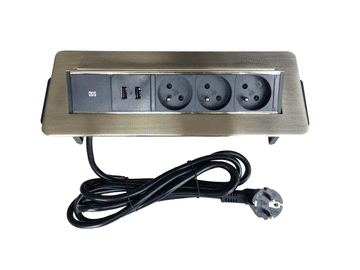 IN Nagibna letev IN 553010, 3 vtičnice + 2 USB