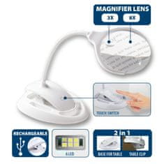 Velamp VELAMP LE008 Namizna svetilka z osvetlitvijo in povečevalno steklo