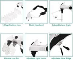 Velamp VELAMP LE035 Očala z osvetlitvijo, lupo in dioptrijo