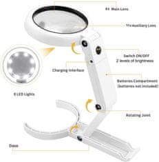 Velamp VELAMP LE037 prenosna svetilka z osvetlitvijo in povečevalnim steklom