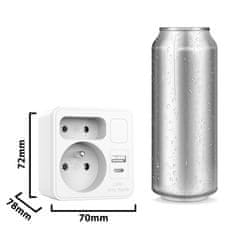 Velamp VELAMP vtičnica ADAT-FR-12 z USB-A+C in svetilko