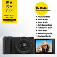 EasyPix PowerPro VX6430 – WiFi Bridge digitalni fotoaparat z 10× optičnim zoomom in 4K videom - EASYPIX20205