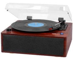 Trevi TT 1030 BT gramofon, 30 W, 33/45/78 rpm, leseno ohišje, rjavo-črn