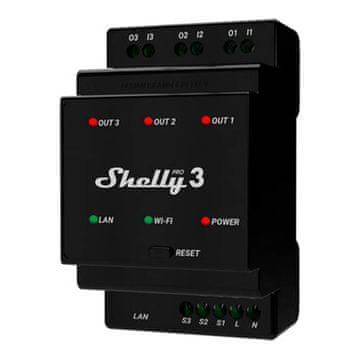 Shelly 3-kanalni rele za DIN-tirnico Shelly Pro 3 WIFI