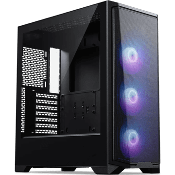 PHANTEKS ECLIPSE G370A TEMPERED GLASS D-RGB LED ATX črno ohišje