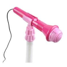 Kruzzel Otroški set LED električne kitare mikrofona in ojačevalca MP3 roza