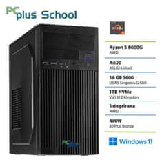 PCplus School Ryzen 5 8600G 16GB 1TB Windows 11 PRO EDU (samo za izobraževalne ustanove) namizni računalnik