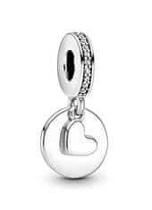 Pandora Dvojni srebrni obesek v obliki srca Moments 799212C01