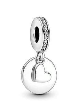 Pandora Dvojni srebrni obesek v obliki srca Moments 799212C01