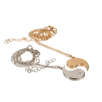 BestDeals Magnetna ogrlica, prijateljska verižica Jin in Jang, srebrna in zlata