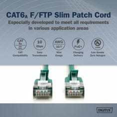 Digitus patch slim FTP CAT.6A 2m zelen