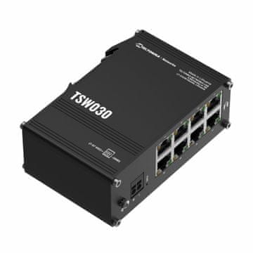 Teltonika stikalo 100M 8-port DIN mini kovinsko ohišje TSW030