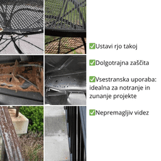 Smania Barva za rjo RustPaint - Bela | Premaz proti rji | Antikorozijska barva | Barva za kovino
