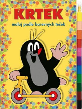 Akim Pobarvanka A5 Krtek in skuter Barva z barvnimi pikami