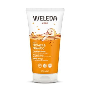 Weleda Tuš krema in šampon 2 v 1 Happy Orange 150 ml