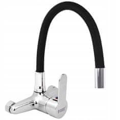 Dexxer FLEX enoročna stenska kuhinjska armatura z gibljivo cevjo inox