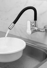 Dexxer FLEX enoročna stenska kuhinjska armatura z gibljivo cevjo inox