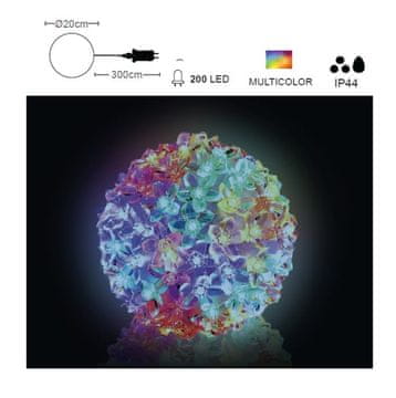 Vito LED božična krogla večbarvna 20cm IP44 NATALE-18