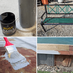 Smania Barva za rjo RustPaint - Črna | Premaz proti rji | Antikorozijska barva | Barva za kovino
