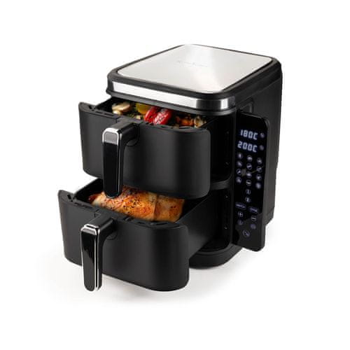 Rosmarino Tower XXL cvrtnik na vroč zrak, 10,4 L, črno-srebrn