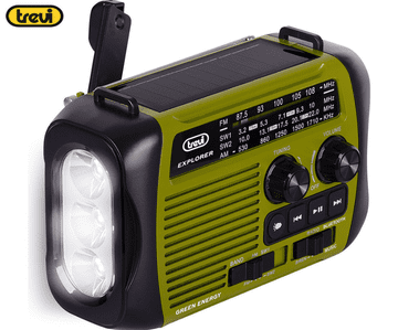 Trevi TREVI RA 7F30 BT DYNAMO radijski sprejemnik, 3v1, FM / AM / SW, USB, microSD, zeleno-črn