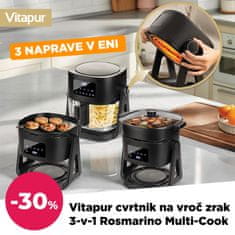 Rosmarino 3 in 1 Air Fryer Multi-cook, črn