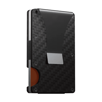 BestDeals Karbonska denarnica za kartice iz aluminija s sponko za denar in RFID zaščito, karbonska